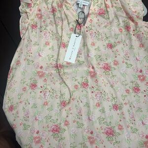 NWT Pink Floral Blouse by Madison d’ Amelie